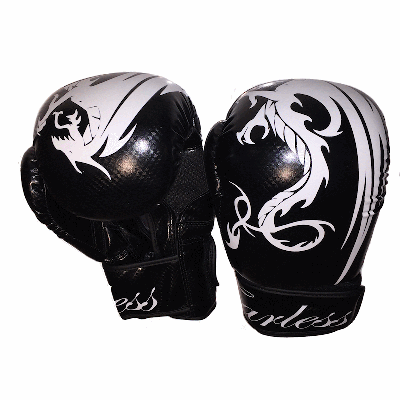 Fearless Carbon Black Boxing Gloves Pair