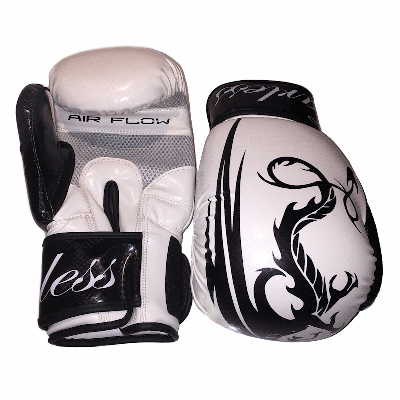 Fearless Carbon White Boxing Gloves Pair