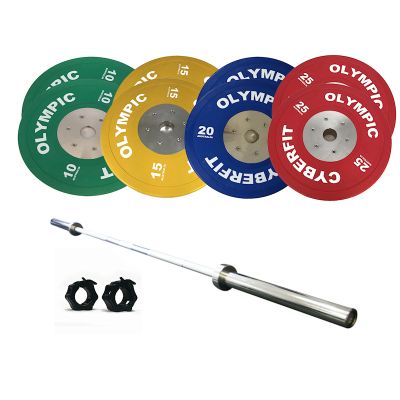 Olympic Bumper Plates Set 160kg with 1000lb Bar