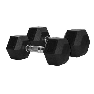 10kg Rubber Hex Dumbbells Pair