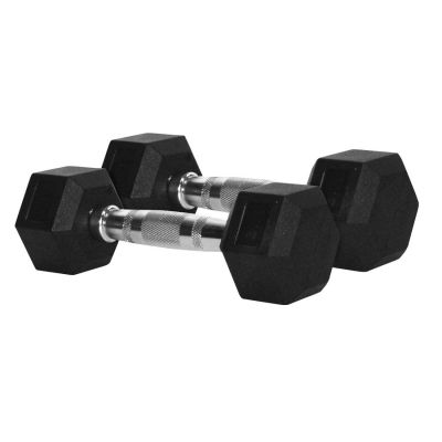 3kg Rubber Hex Dumbbells Pair