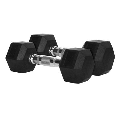 5kg Rubber Hex Dumbbells Pair