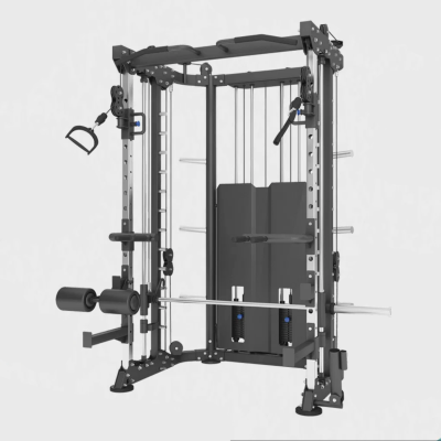 Multi Functional Smith Machine Half Rack 100kg Weight Stacks