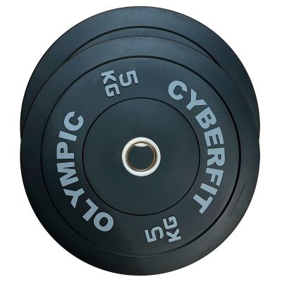 Econ 5kg Olympic Bumper Plates Black Pair