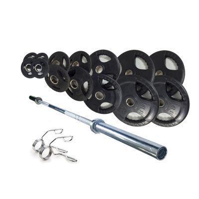 140kg Olympic Weight Set Rubber Coated