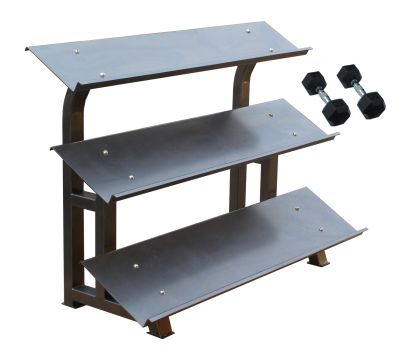 Hex Dumbbell Set 5-40kg (8 pairs) with 3 Tier Commercial Rack