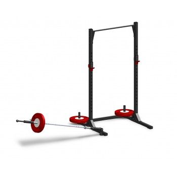Commercial Half Rack Package with Bumper Weights and Bench
