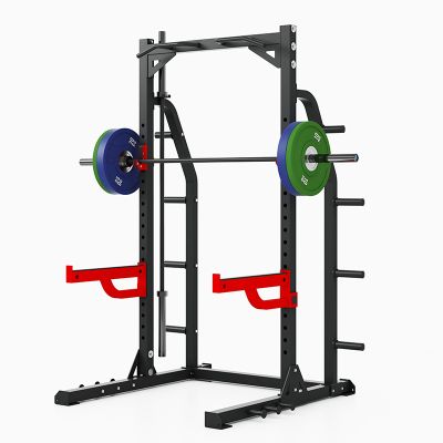 Commercial Half Rack with Plate Storage Racks & Band Pegs