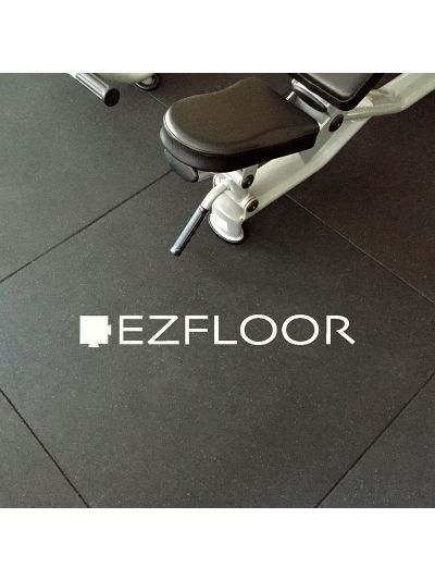 Rubber Gym Flooring Tile 1m x 1m x 10mm Black