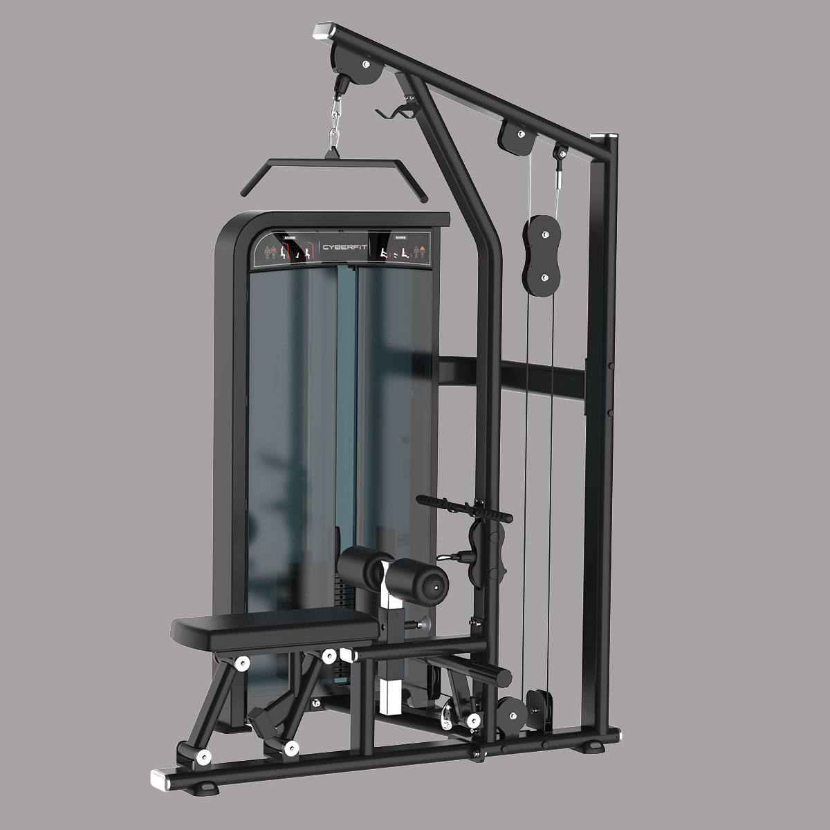 Cyberfit-lat-pulldown-seated-row-machine-platinum
