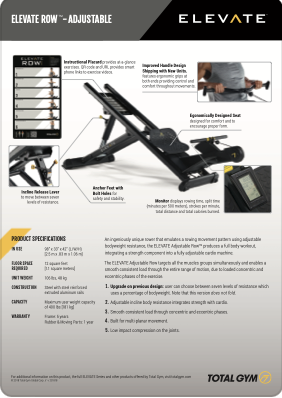 Row ADJ Product Sheet