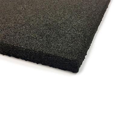 Rubber Floor Tile Gym Mat 1m x 1m Black - pack of 200